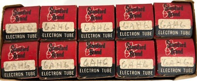 Lot of 10 Raytheon 6AH6 Vacuum Tubes - Tested & Guranteed!