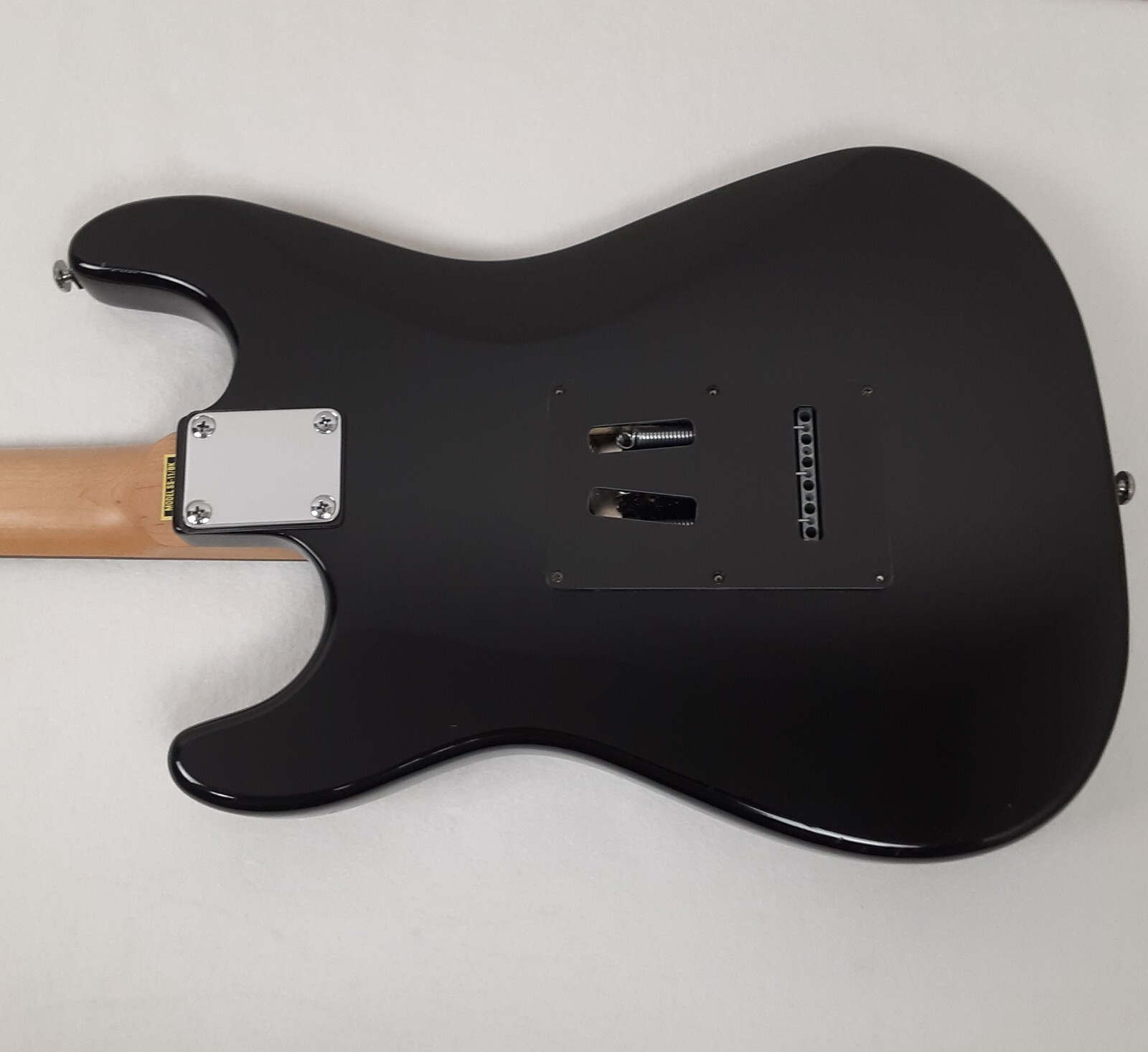 Samick Silvertone Stratocaster SS11 Series Electric Guitar Black and