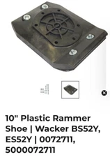 10" Plastic Rammer Shoe | Wacker BS52Y, ES52Y | 0072711, 5000072711 Walk Behind