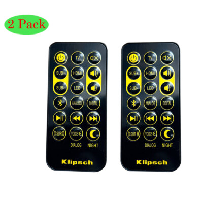 2 Pcs Remote Control For Klipsch 1062590 R-4B RSB-6 RSB-11 RSB-14 Soundbar