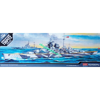 ACADEMY 14219 1/800 KIT DA MONTARE NAVE DA GUERRA TIRPITZ GERMAN BATTLESHIP  ART