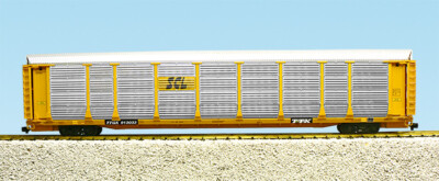USA Trains R17187 SCL BI-LEVEL AUTO CARRIER YELLOW - NEW, G Scale