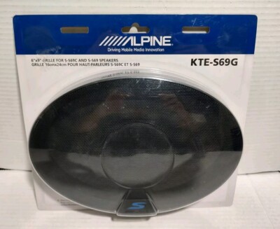 Alpine KTE-S69G Metal Mesh Grilles for S Series S-S69 S-S69C 6x9 Inch Speakers