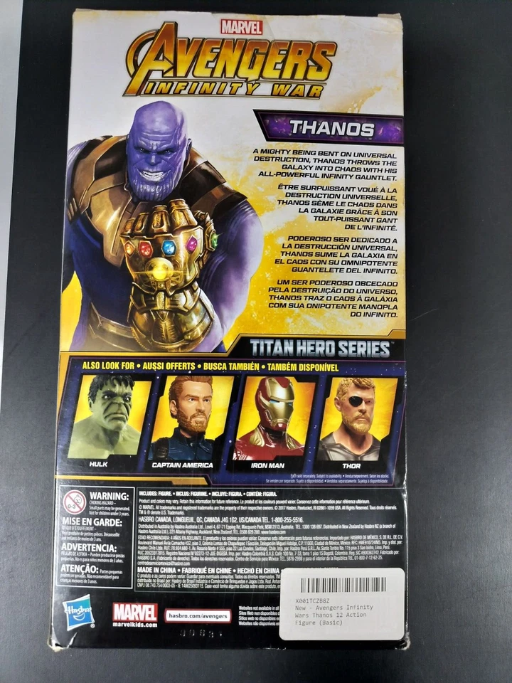 Figura de acción Marvel THANOS Avengers Infinity War Titan Hero Series 2017 12" Foto 2 de 4