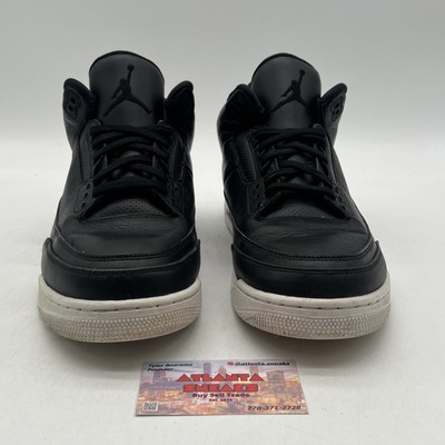 NIKE Men Air Jordan 3 Cyber Monday Sneakers Size 10 Black Leather 136064-020 AIR JORDAN 3 RETRO CYBER MONDAY 136064-020 III BLACK WHITE  main image 4