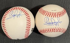 Lot of 2 Baltimore Orioles Gabriel Ynoa Autographed Wilson Official Baseball