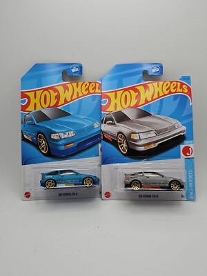 Hot Wheels 88 Honda CRX Grey 1 Blue Lot 2 HW J-Imports | eBay