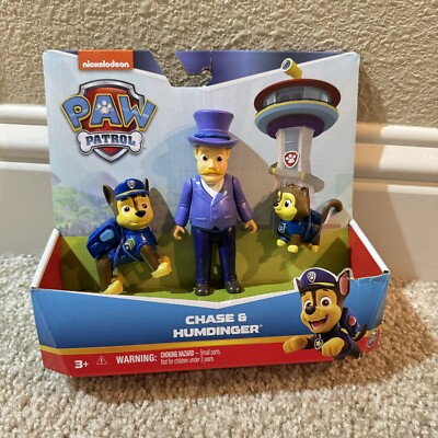 Paw Patrol CHASE & MAYOR HUMDINGER & CAT CHASE Figure Set Nickelodeon 2024