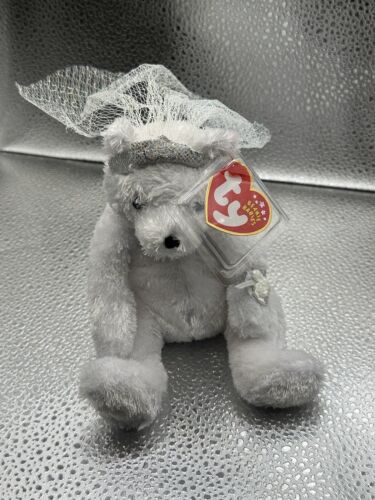 TY Beanie Baby - BRIDE the Wedding Bear (8 inch) - Stuffed Animal Toy - With Tag - Picture 1 of 2