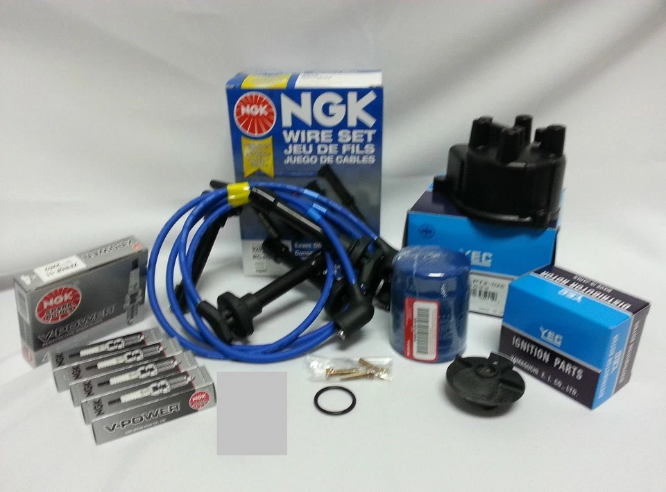 OEM Cap-Rotor-NGK Wires-Spark Plug Tune Up Kit for Honda Prelude 93-01 - Image 1 of 1
