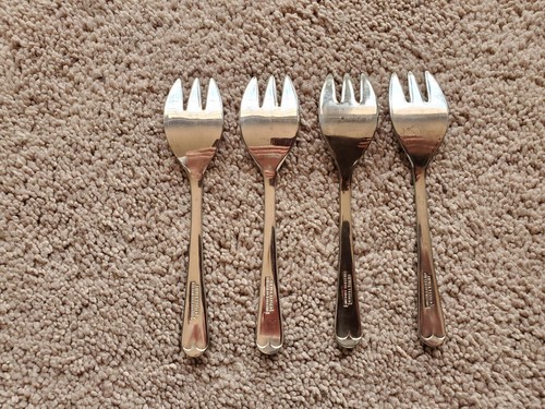 Vintage Sheffield England Silver Plated Cocktail Seafood Forks (4) - Picture 2 of 3
