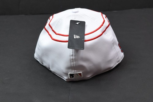 New Era Boston Red Sox Mookie Betts Bowling Hat Mens 7 3/8 White Faux Leather - Picture 5 of 12