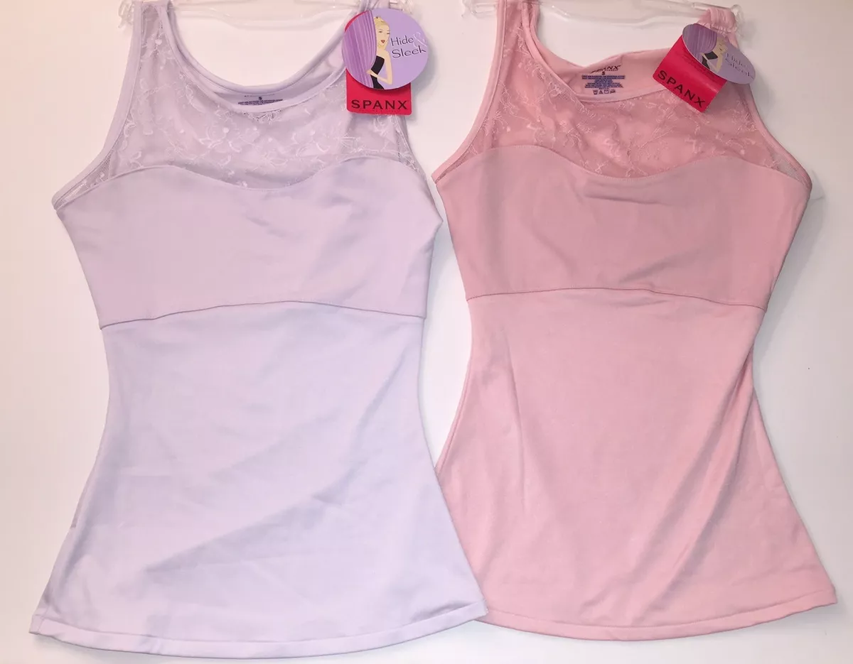 SPANX Lace Camisole Hide and Sleek Smoothing Stretch Tank Lilac or