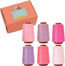Sewing Thread Set, 6 Pcs, All Purpose Sewing Thread,40 Wt,6 Spools Assorted Colo