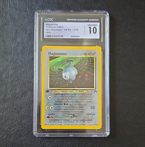 Magnemite (1st Edition) graded CGC 10 for sale on eBay