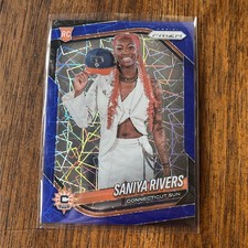 2025 Panini Prizm WNBA - Saniya Rivers #150 Blue Velocity Variation (RC)