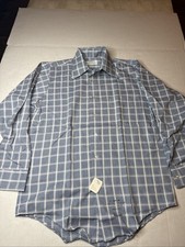 Vintage 70s Manhattan Custom Limited Dress Shirt Dead Stock 15/32 85 Polyester