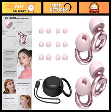 Reusable Noise Reduction Ear Plugs for Sleeping Travel, 2 Pairs 8 Tips Cas