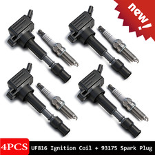 2026NEW 4PCS UF816 Ignition Coil & Spark Plugs Pack For Kia Forte Optima 2.0L