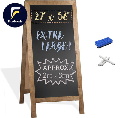 A-Frame Chalkboard Sidewalk Sign 58 X 27 Inches Folding Standing Sandwich