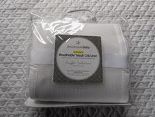 BreathableBaby Deluxe Mesh Crib Liner for Baby, Anti-Bumper - White Ruffle