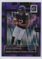 2022 Panini Donruss Optic Rated Rookie Purple Shock Prizm Velus Jones Jr 10uo