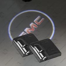 2Pcs Wireless Ghost Shadow Laser Projector LED Light Courtesy Door Step For GMC