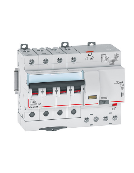 Disjoncteur différentiel monobloc DX³6000 4 pôles 16A 30mA pour tableau électrique