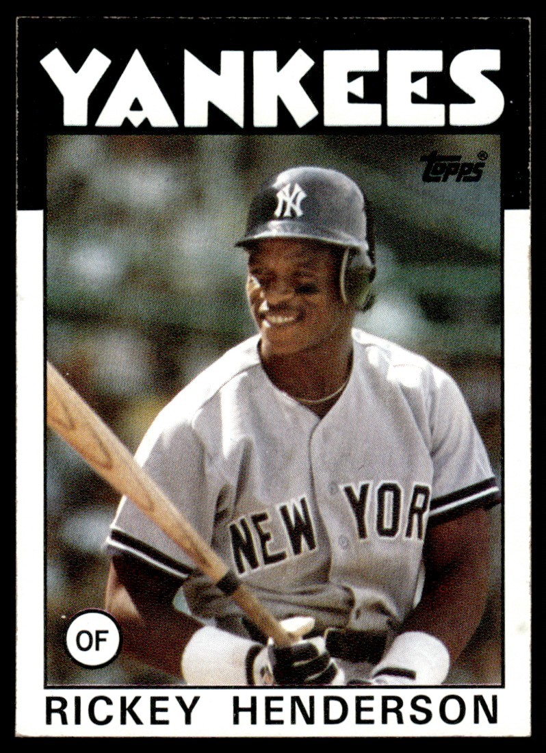 1986 Topps Rickey Henderson New York Yankees #500