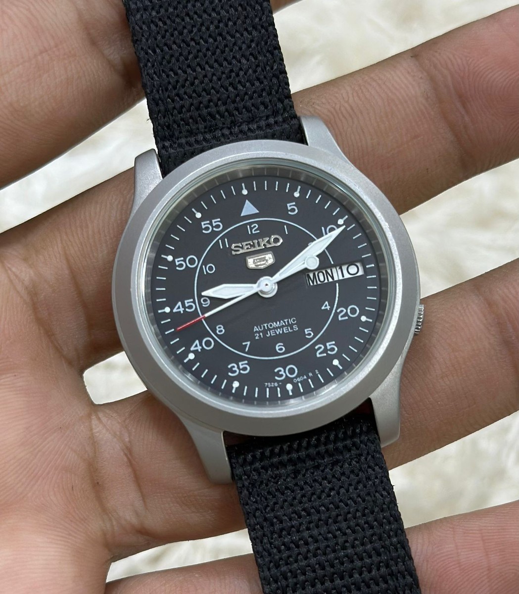Seiko 5 Automatic 21 Jewels Japan Made Watch For Mens SNK809 | eBay