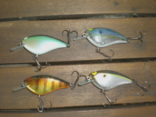Jackall BLING 55 Flatside Square Bill Crankbait Lures  5/16 oz  2.2"  Lot of 4