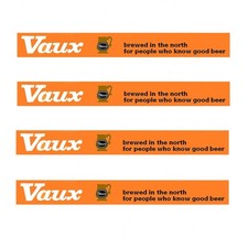 4 MODEL BUS WATERSLIDE TRANSFERS 1/76th DD SIDE ADVERTS  VAUX  (Orange)