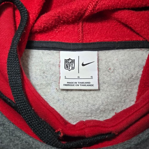 Felpa con cappuccio Nike NFL San Francisco 49ers Heathered Charcoal Scarlet Legacy taglia Large - Foto 4 di 9
