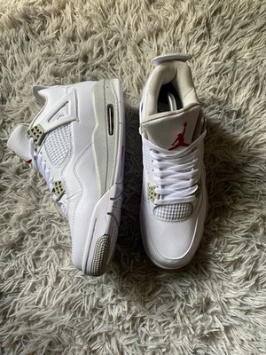 Air Jordan 4 Retro White Oreo Herren Sneaker - White/Tech Grey/Black/Fire Red,