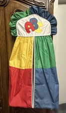 Vintage Diaper Holder Hanging Storage Bag Primary Colors ABC Nursery Baby