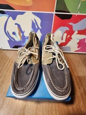 Sperry Top-Sider Boat Shoes Men s 13M Canvas Leather Casual Deck 0561333 Nice