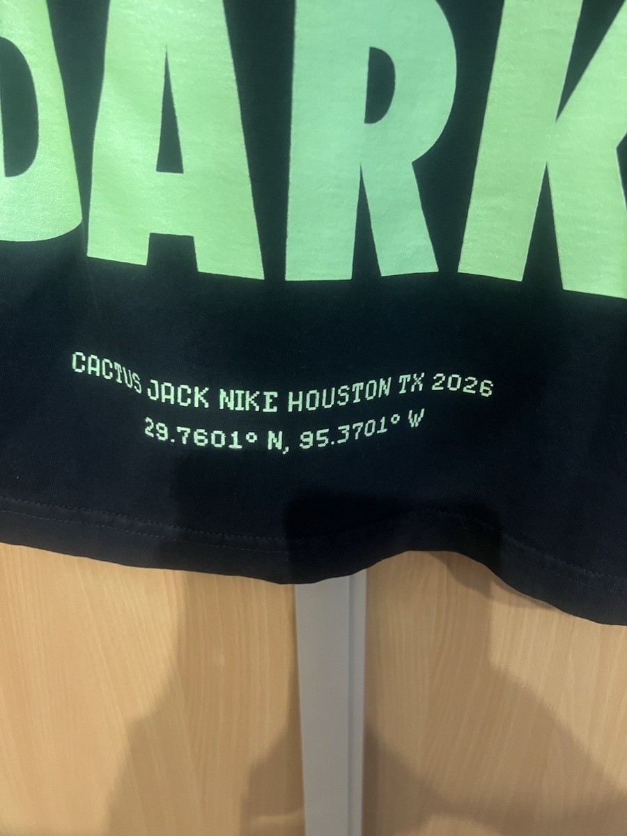 Cactus Jack Nike T-Rexx Glow In The Dark Tee T-Shirt Size Large