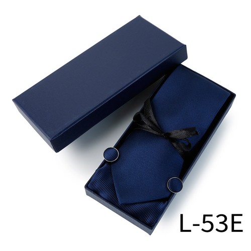 Men Necktie Pocket Square Handkerchief Cufflink Wedding Formal Tie Set With Box - Photo 23/27