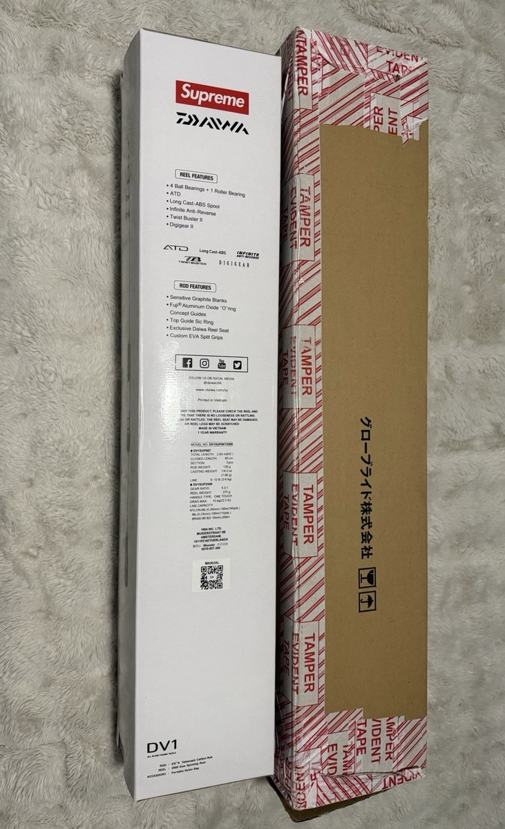 Supreme x Daiwa DV1 Fishing Rod and Reel SS23 Brand New | eBay