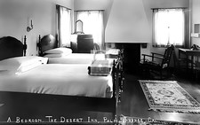 Interior View Bedroom The Desert Inn Palm Springs California CA - Reprint