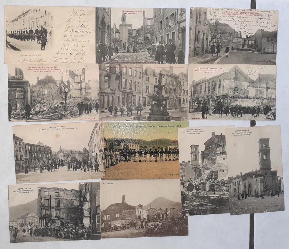 Lot de 12 CPA "RAON L'ETAPE / ST ETIENNE REMIREMONT" VOSGES DpT88 GUERRE - Photo 1/2