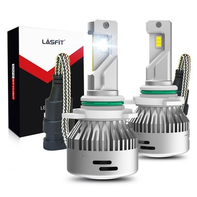 LASFIT 9012 HIR2 LED Headlight Bulbs High Low Beam 60W 6000LM 6000K Cool White