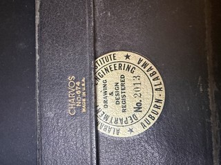 Vintage Drafting Set by Charvos model 674 Alabama Dept. of Engineering