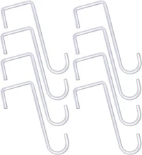 Vinyl Fence Hooks Patio Hooks - 8 Pack 2 x 6 inch Hangers for Indoor & Outdoo...