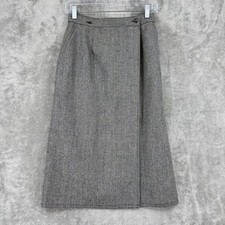 Vintage Harve Benard Skirt Womens Small Plaid Wool Pleated Preppy Modest Midi