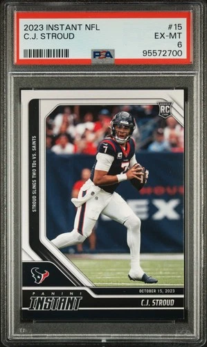 2023 PANINI INSTANT NFL #15 C.J. STROUD ROOKIE RC PSA 6