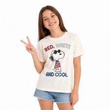 Peanuts Snoopy Red White & Cool Boys Large Sh...