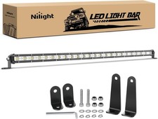 Nilight Single Row LED Light Bar Ultra-Slim Spot Flood Combo Pod 25 Inch 72W Fog