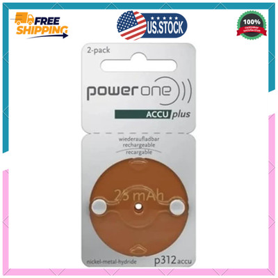 ACCU Plus Size 312 Rechargeable Hearing Aid Batteries - Eco-Friendly Power