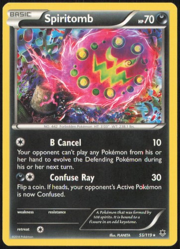 SPIRITOMB 55/119 RARE PHANTOM FORCES POKEMON NEAR MINT